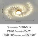 Modern gold sunburst acrylic led ceiling lights for bedroom