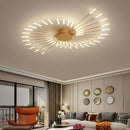 Modern gold sunburst acrylic led ceiling lights for bedroom