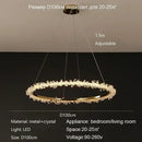 Modern gold swirling crystal pendant chandelier dining room light