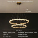 Modern gold swirling crystal pendant chandelier dining room light