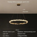 Modern gold swirling crystal pendant chandelier dining room light