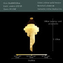 Modern gold tassel led chandelier living room cascading crystal light