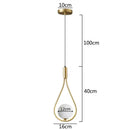 Modern gold teardrop glass ball pendant lights kitchen decor