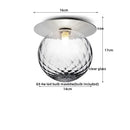 Modern gold textured glass ceiling lamp living room light fixture
