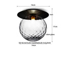 Modern gold textured glass ceiling lamp living room light fixture