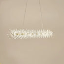 Modern gold three tier crystal led chandelier – dining room light
