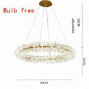 Modern gold three tier crystal led chandelier – dining room light