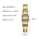 Modern gold tiered crystal nordic wall lamp living room sconce