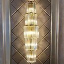 Modern gold tiered crystal nordic wall lamp living room sconce