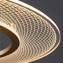 Modern gold tiered mesh pendant chandeliers led living room light
