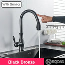 Modern gold touch sensor kitchen faucet pull out mixer tap