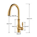 Modern gold touch sensor kitchen faucet pull out mixer tap