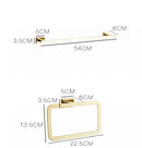 Modern gold towel ranger bathroom accessory rack