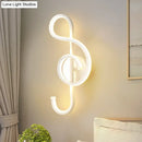 Modern gold treble clef wall lamp bedroom led sconce 110v-120v 220v-240v