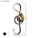 Modern gold treble clef wall lamp bedroom led sconce 110v-120v 220v-240v