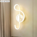Modern gold treble clef wall lamp bedroom led sconce 110v-120v 220v-240v