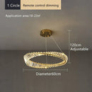 Modern gold triple ring decorbites crystal ceiling chandelier living room