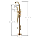 Modern gold tub sink faucet with handshower bathroom fixture
