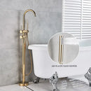 Modern gold tub sink faucet with handshower bathroom fixture