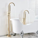 Modern gold tub sink faucet with handshower bathroom fixture
