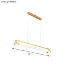 Modern gold tube chandelier – living room glass pendant light