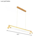 Modern gold tube chandelier – living room glass pendant light