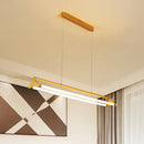 Modern gold tube chandelier – living room glass pendant light