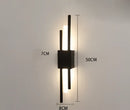 Modern gold tube wall sconce bedroom fabric diffuser light