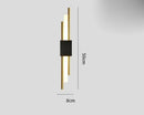 Modern gold tube wall sconce bedroom fabric diffuser light