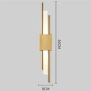 Modern gold tube wall sconce bedroom fabric diffuser light