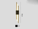 Modern gold tube wall sconce bedroom fabric diffuser light