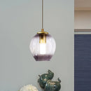 Modern gold tulip wall lamp with blue glass shade for bedroom