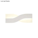 Modern gold twisted led wall lamp bedroom fixture width 8in 110v-240v