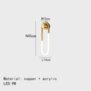 Modern gold u-shaped led wall lights – bedroom 3-color dimming sconce