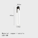 Modern gold u-shaped led wall lights – bedroom 3-color dimming sconce