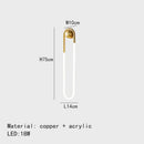 Modern gold u-shaped led wall lights – bedroom 3-color dimming sconce