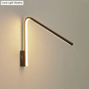Modern gold v-shaped led sconce – corridor warm white light silica gel