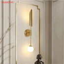 Modern gold vertical led wall lamps for living room
