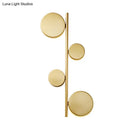 Modern gold vertical linear sconce light for living room
