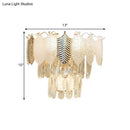 Modern gold wall light with acrylic leaves bedroom sconce e12 e14