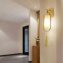 Modern gold wall lights with tassel shade for living room