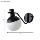 Modern black sconce light with milk glass shade living room