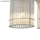 Modern gold wall mounted lamp with clear crystal shade bedroom sconce