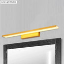 Modern gold wall mounted led vanity light warm white light bathroom