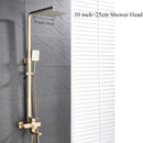 Modern gold wall mounted rain shower system kit bathroom 4-way mixer