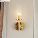 DecorBites™ Modern Gold Corner Wall-Mount Lamp with Clear Glass: Cylinder Sconce Lighting