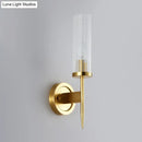 DecorBites™ Modern Gold Corner Wall-Mount Lamp with Clear Glass: Cylinder Sconce Lighting