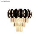 DecorBites™ Modern Gold Wall Sconce with Clear Crystal Layered Bulbs - Corridor Lighting Fixture