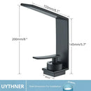 Modern gold waterfall basin faucet bathroom brushed metal tap