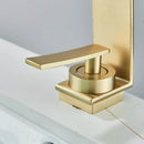 Modern gold waterfall basin faucet bathroom brushed metal tap
